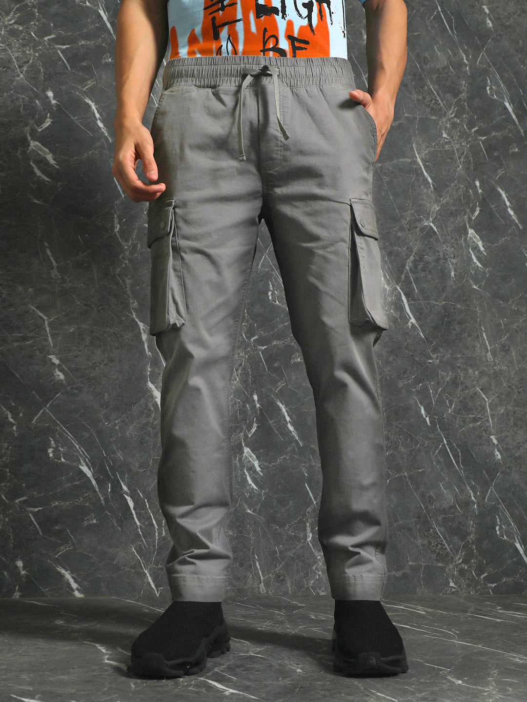 Buy Breakbounce Men's Slim Pants (8907066346634_Khaki at Amazon.in