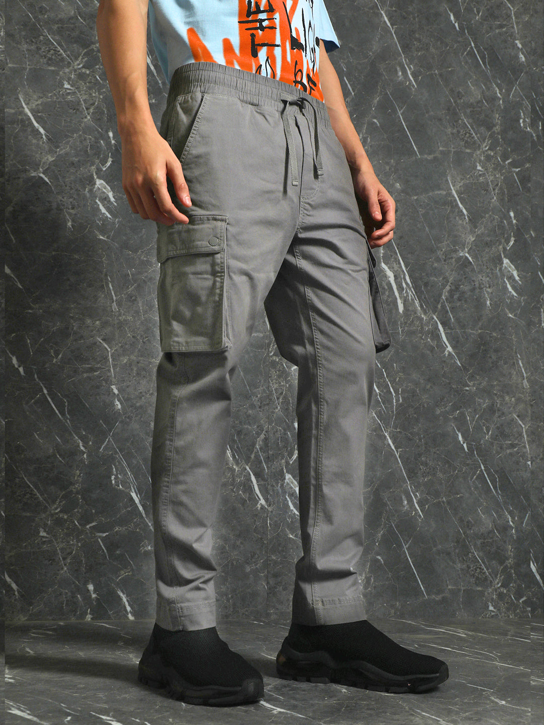 Buy Blue Trousers & Pants for Men by BREAKBOUNCE Online | Ajio.com