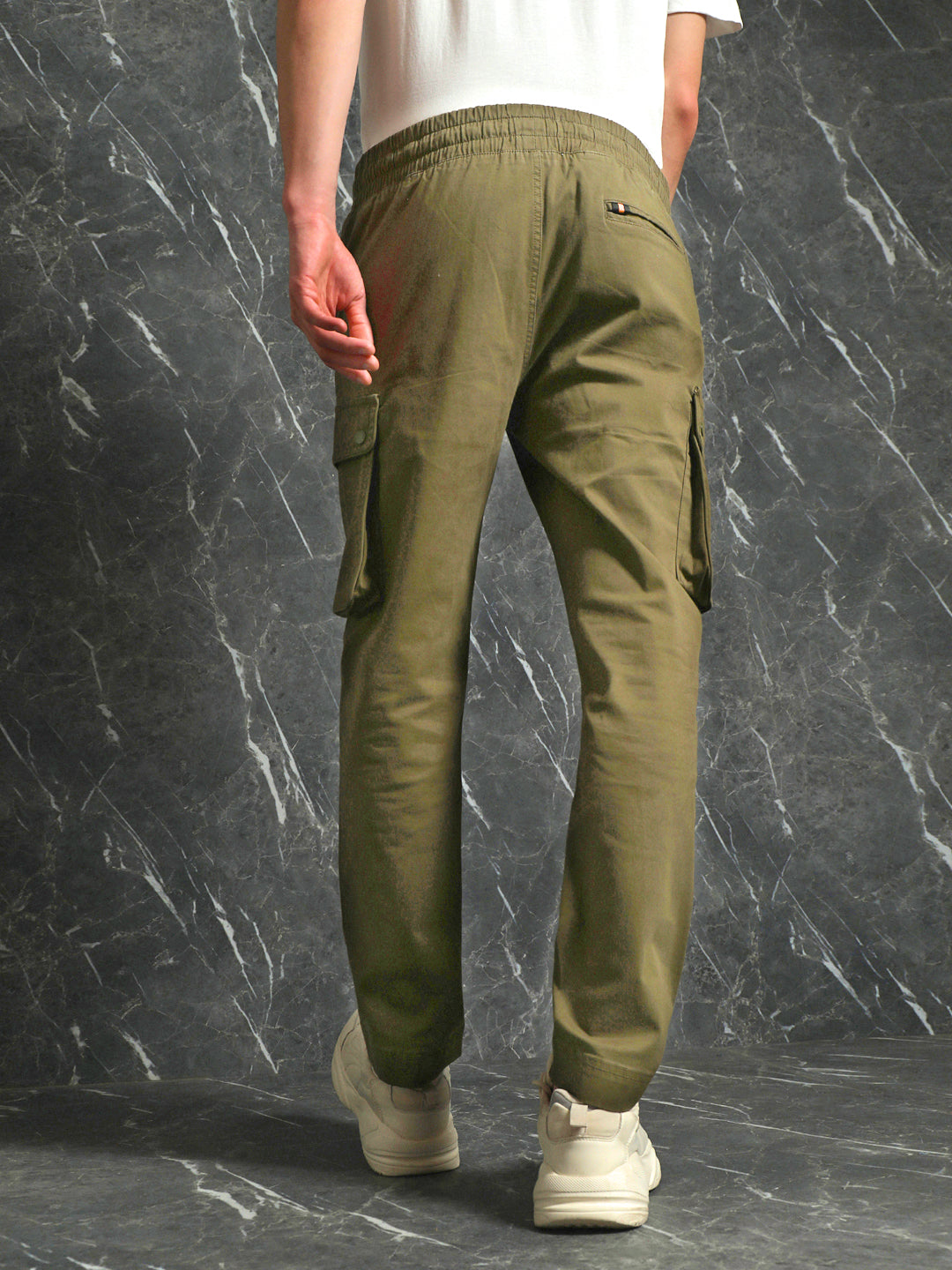Buy BREAKBOUNCE Straight Fit Cargo 5 Pockets Trouser online