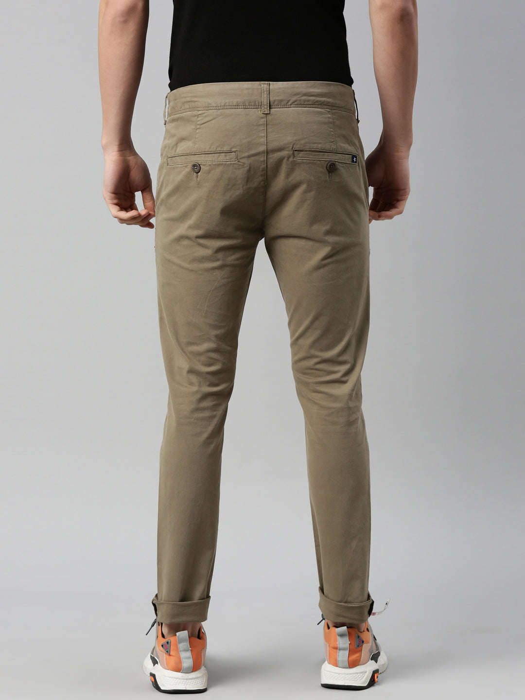 Buy BREAKBOUNCE White 5-Pocket Slim Fit Trouser Online