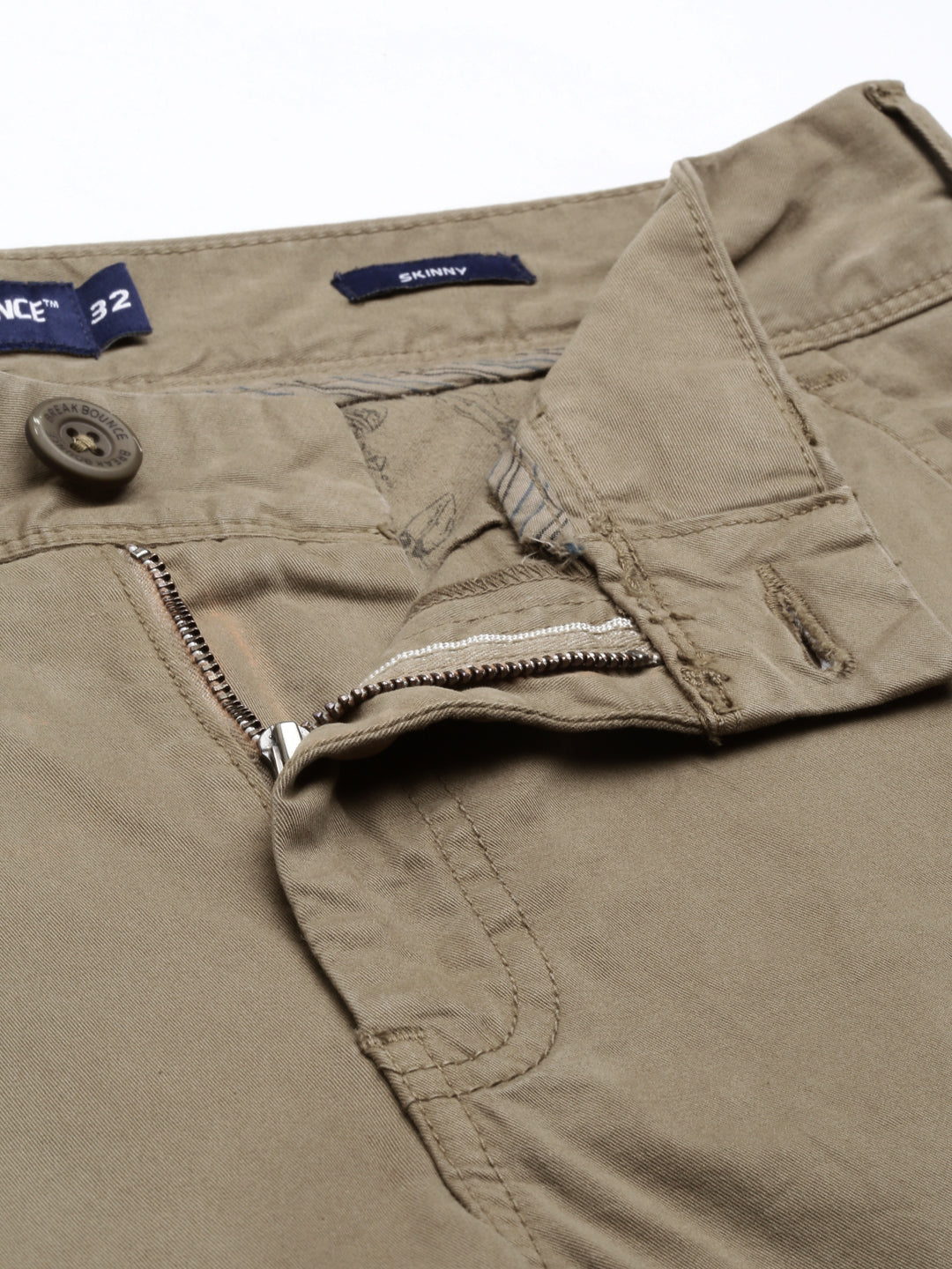 Buy Breakbounce Khaki Street Smart Slim Fit Chino Trousers - Trousers for  Men 1312708 | Myntra